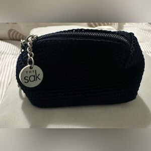 The Sak Navy Crochet Coin Pouch